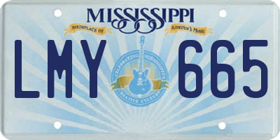 MS license plate LMY665