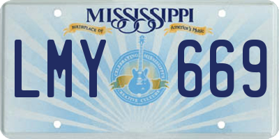 MS license plate LMY669