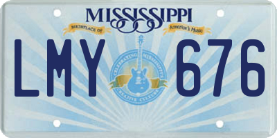 MS license plate LMY676