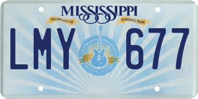 MS license plate LMY677