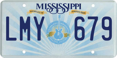 MS license plate LMY679
