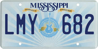 MS license plate LMY682