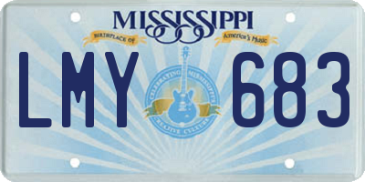 MS license plate LMY683