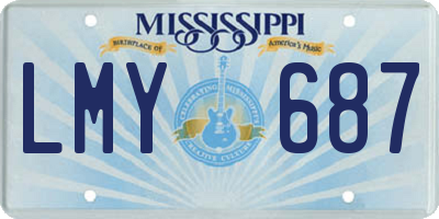 MS license plate LMY687