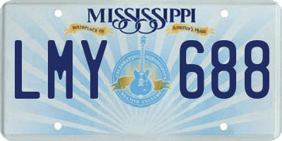 MS license plate LMY688