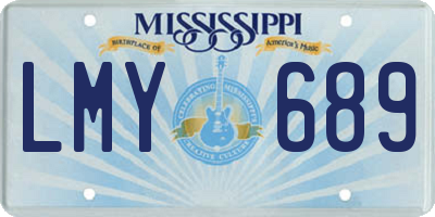 MS license plate LMY689