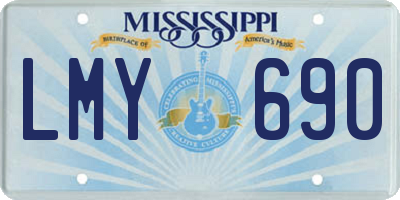 MS license plate LMY690