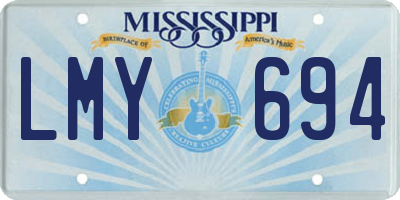 MS license plate LMY694