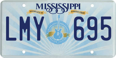 MS license plate LMY695