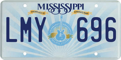 MS license plate LMY696