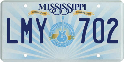 MS license plate LMY702