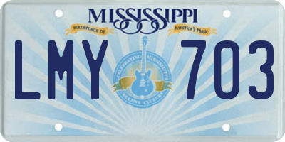 MS license plate LMY703