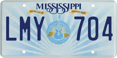 MS license plate LMY704