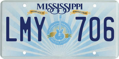 MS license plate LMY706