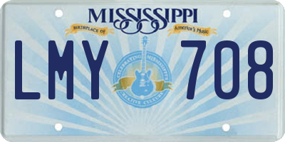 MS license plate LMY708