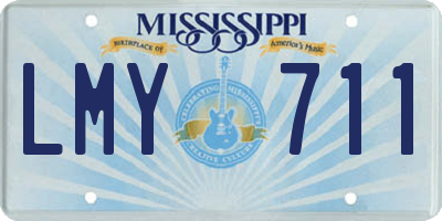 MS license plate LMY711