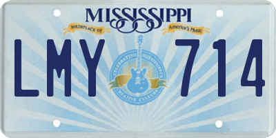 MS license plate LMY714