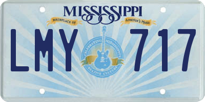 MS license plate LMY717