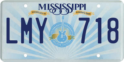 MS license plate LMY718