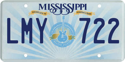 MS license plate LMY722
