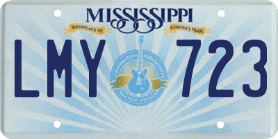MS license plate LMY723
