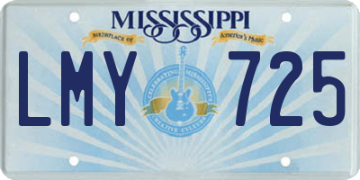 MS license plate LMY725