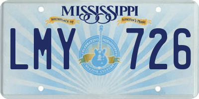 MS license plate LMY726