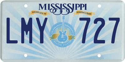 MS license plate LMY727