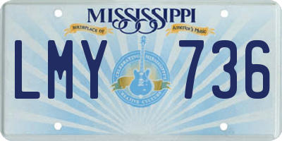 MS license plate LMY736
