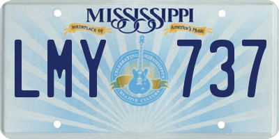 MS license plate LMY737