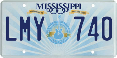 MS license plate LMY740