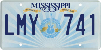 MS license plate LMY741