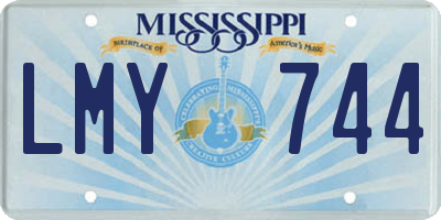 MS license plate LMY744