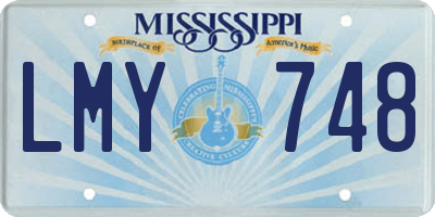 MS license plate LMY748