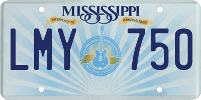 MS license plate LMY750