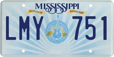 MS license plate LMY751