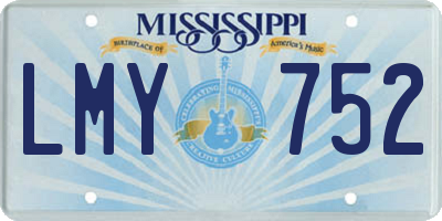 MS license plate LMY752