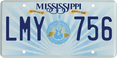 MS license plate LMY756