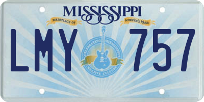 MS license plate LMY757