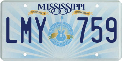 MS license plate LMY759