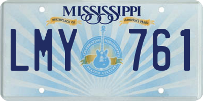 MS license plate LMY761