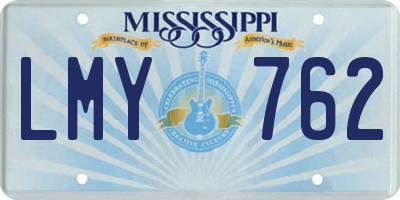 MS license plate LMY762