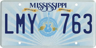 MS license plate LMY763