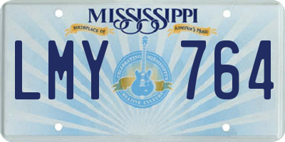 MS license plate LMY764