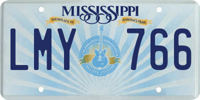 MS license plate LMY766