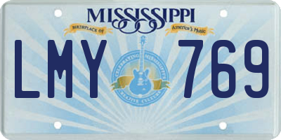 MS license plate LMY769