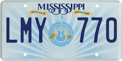 MS license plate LMY770