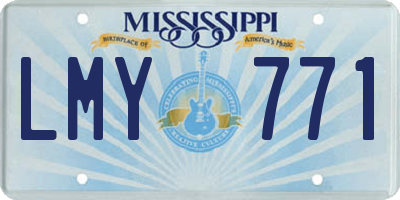 MS license plate LMY771