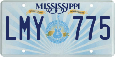 MS license plate LMY775