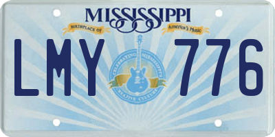 MS license plate LMY776
